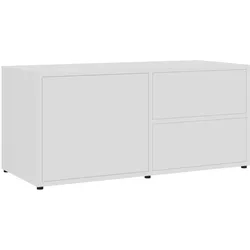 vidaXL TV-Schrank Weiß 80x34x36 cm Holzwerkstoff