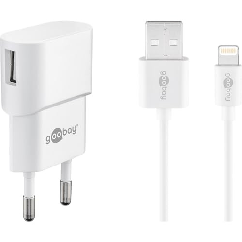 Goobay USB A oplader met Lightning kabel - 1000 mA