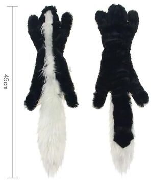 Uplifted Finds Simulated Animal No Stuffing Dog Toy Durable Plush Squeaky Pet Chew skunk