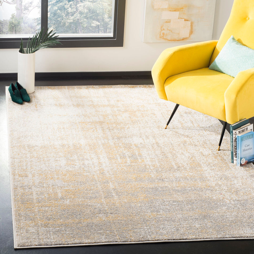 Rio Stonyford Area Rug In Cream & Gold Cream;Gold Rectangle 183 x 274cm