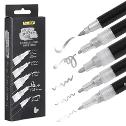 ONLINE® Silver Lettering Acrylstifte-Set Silber