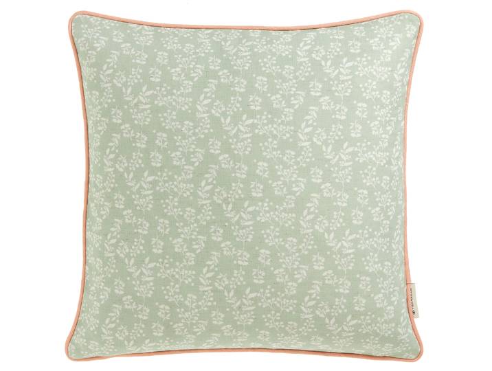 Dekokissen TOM TAILOR HOME Bloom , grün (grün, geblümt), B:45cm L:45cm, Mischgewebe, Dekokissen_Sitzkissen_Kissenhüllen, Dekokissen, mit Naturfaseranteilt