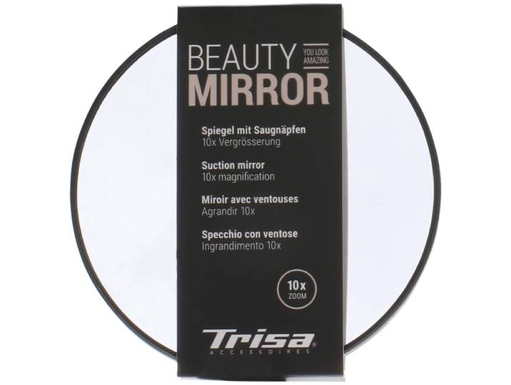 Trisa Spiegel mit Saugnäpfen, schwarz