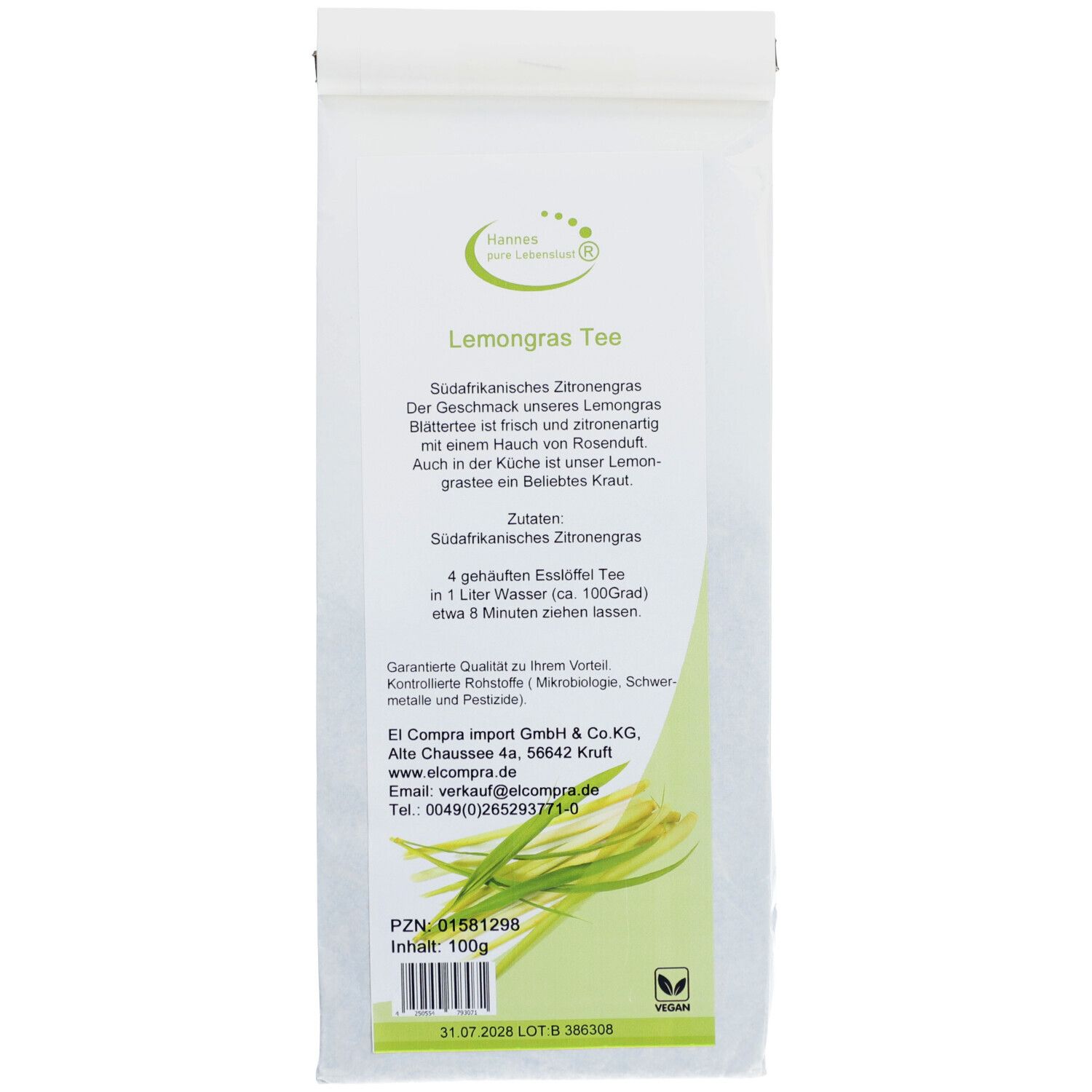 Lemongras Blättertee 100 g Tee