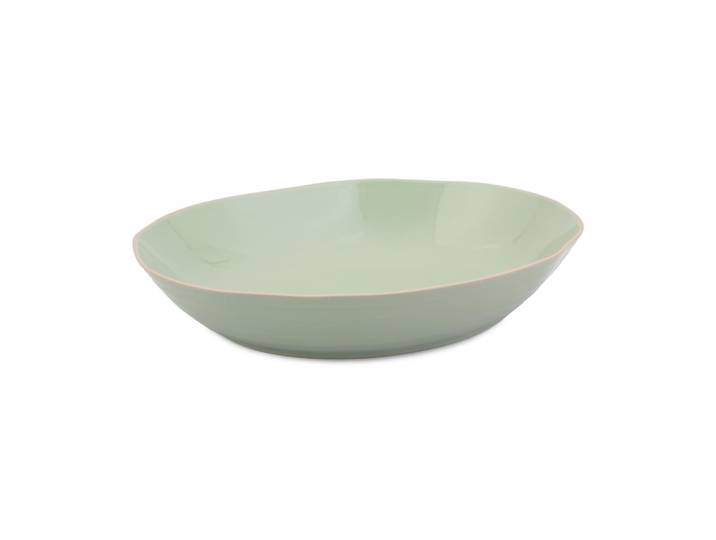 Grand saladier de cuisine en grès vert 39 cm
