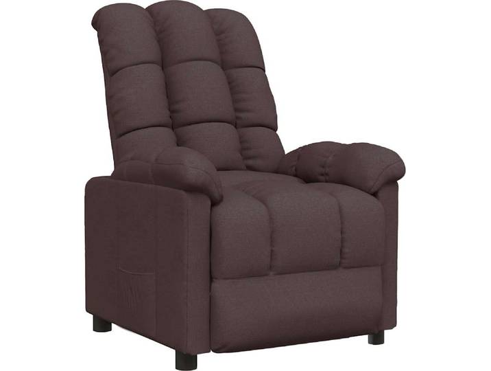 vidaXL Fauteuil relax brun foncé Tissu