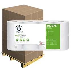 BIOTECH 2-lagig Toilettenpapier für Camping Toiletten 2112 Rollen x 250 Blatt, 2-lagig, zersetzend, weiß