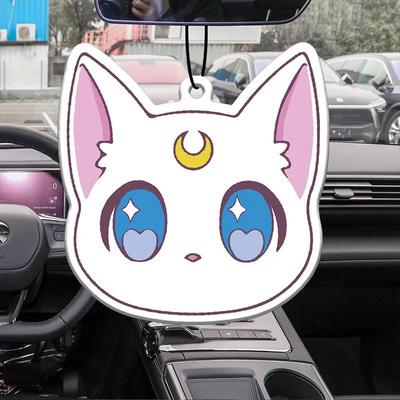 Inspired Living Pink Cat Hanging Car Air Freshener With English Pear & Freesia Scent 3pcs Lilac