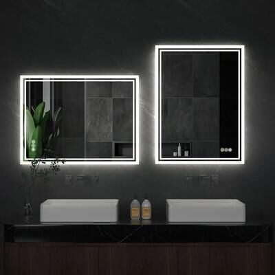 Inspired Living LUVODI Illuminated LED Bathroom Mirror With Anti Fog & Dimmable Touch Control 60x80cm (24x32 Inch)