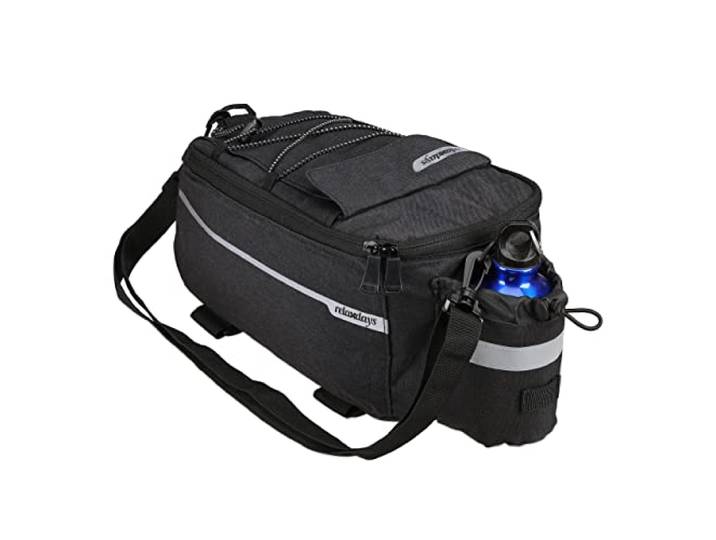 Relaxdays Sac pour Porte Bagages à vélos\, avec glacière\, étanche\, pour Pompe\, Accessoires et téléphone Portable\, Noire