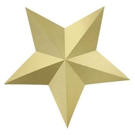 Partydeco Decoration Stars, gold (1 pkt / 6 pc.) (6 Stk.) (DWG1-019)