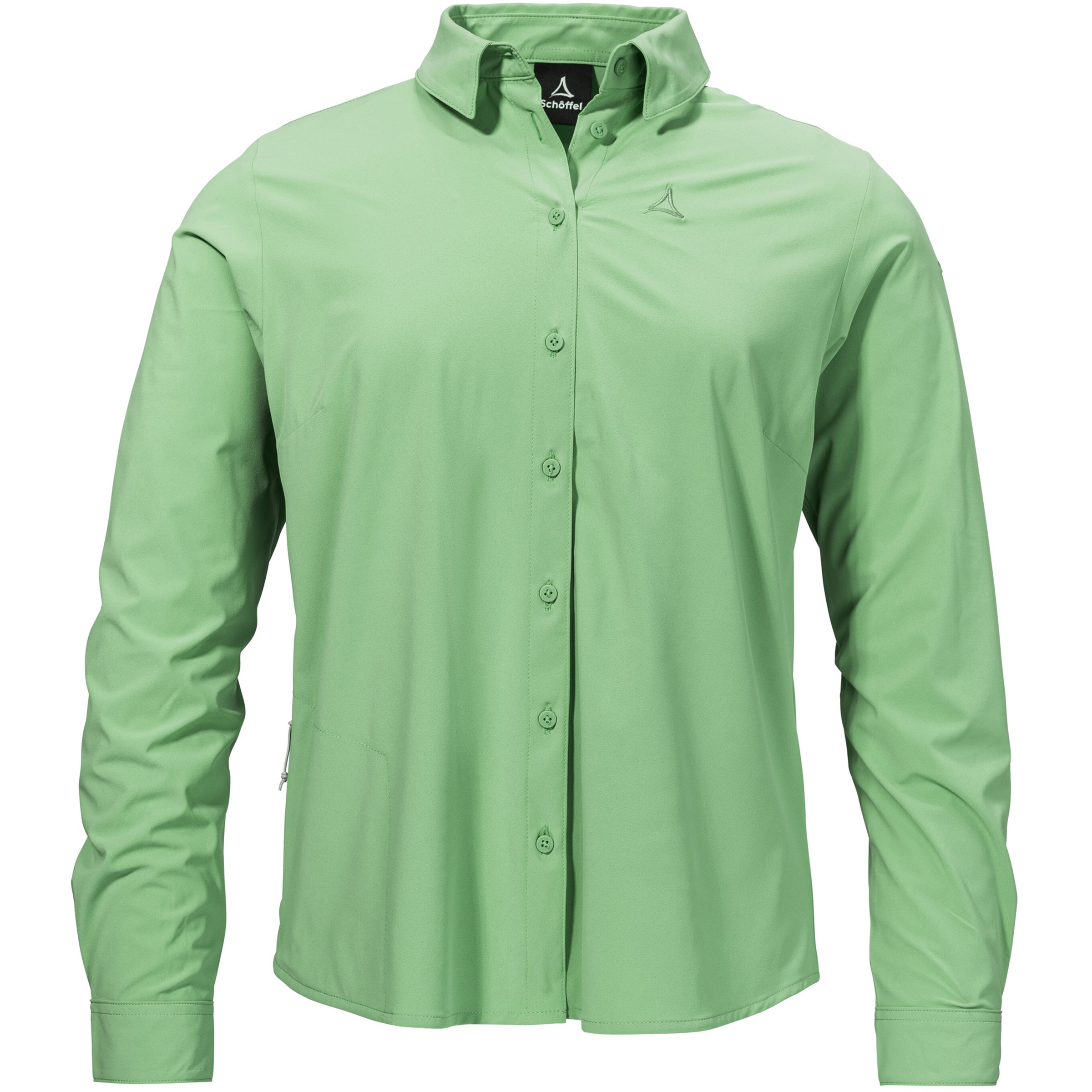 Schöffel Style Dunajec Damen Blusen gruen Größe S Camping Elastisch