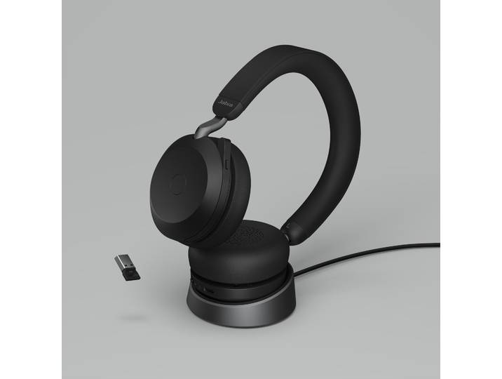 Jabra Evolve2 75 MS Duo Casque sans fil Bluetooth + Dongle USB-A + Station de charge