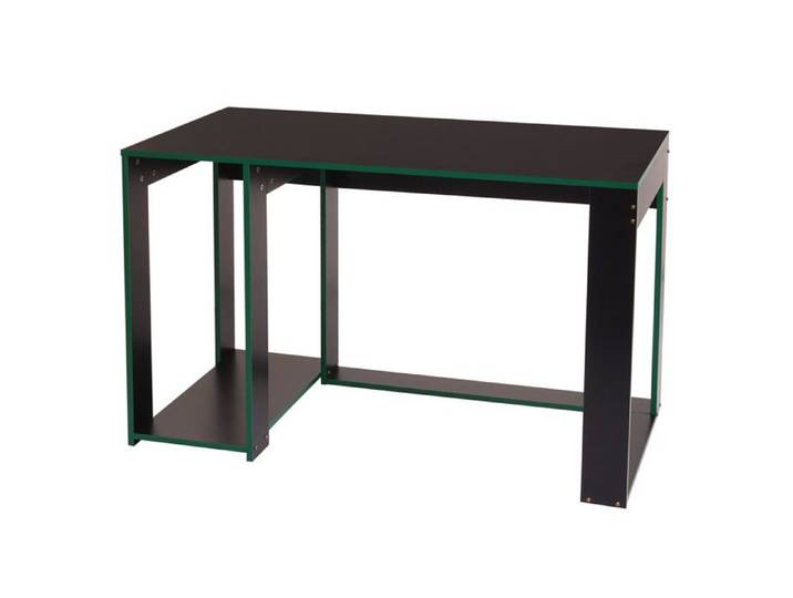 Bureau table de bureau pour ordinateur 120x60x76cm en MDF noir vert 04_0001452