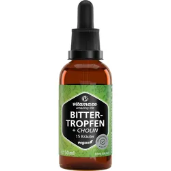 Bittertropfen 15 Kräuter + Cholin ohne Alkohol 50 ML