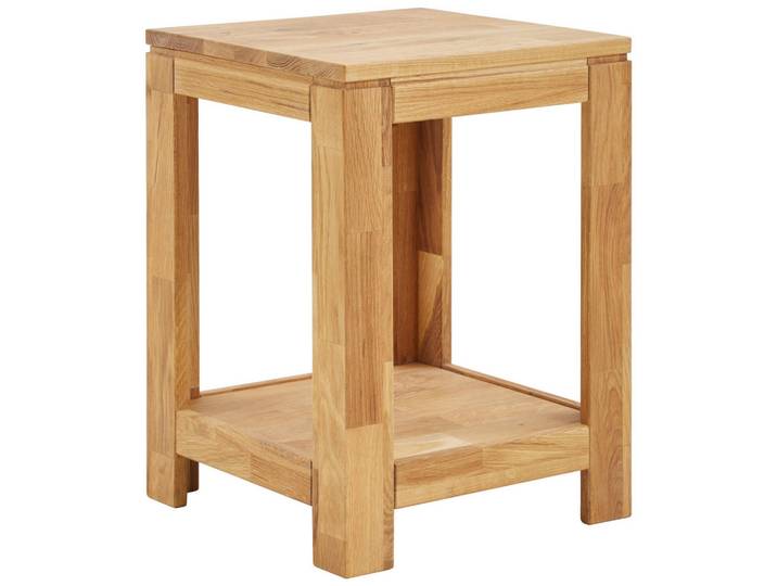 Linea Natura Beistelltisch, Holz, Eiche, massiv, quadratisch, 40.5x55x40.5 cm, Holzmöbel, Holztische, Beistelltische Holz
