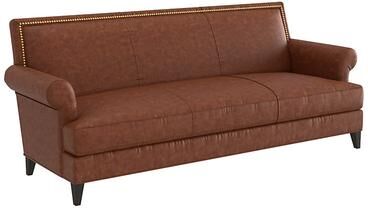 Juliana Leather Sofa - Tobacco Leather, Tobacco Sierra - Ballard Designs