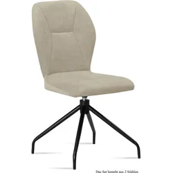 ESSZIMMERSTUHL drehbar (2er-Set) Dorene 51x92x60 Schwarz/Natur
