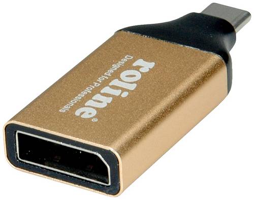 Roline 12.03.3232 USB-C / DisplayPort Adapter Schwarz, Gold