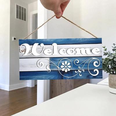 Inspired Living Rustic Welcome Sign Wooden Wall Decor For Cozy Farmhouse Entryways s
