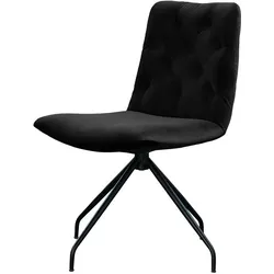 DREHSTUHL NEW CHARME Schwarz Velvet (1er-Set)