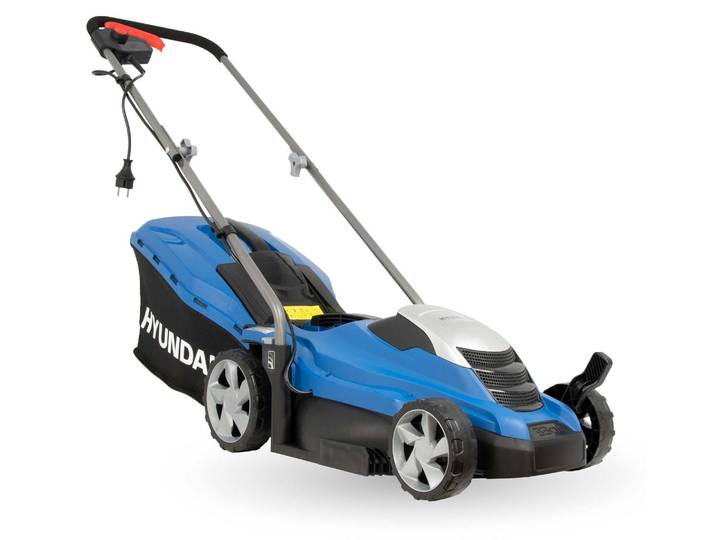 HYUNDAI Elektro-Rasenmäher LM3301E mit Mulchfunktion (Schnittbreite 33 cm, 5-fache Höhenverstellung 25-65 mm, 1300W, 35L Fangkorb, , Elektro-Mäher, Mulchmäher, Mulcher)