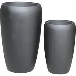 Vase Gloria - 2er Set - Samtschwarz