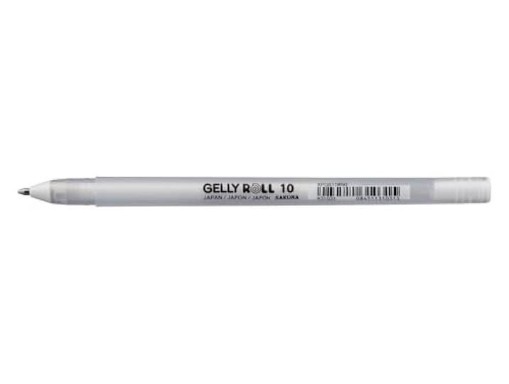 Sakura Gelly Roll Basic White Gel Pen 10-1,0 mm vette punt - ondoorzichtige witte inkt voor donkere papiersoorten - ideaal voor handlettering, party crafts, mixed media - constante inktstroom