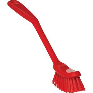 Vikan Spülbürste medium, Kunststoffgriff mit PBT-Borsten, rot, Länge 29 cm