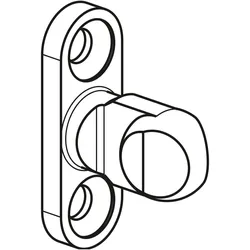 GU, Holzverbinder, HS Riegelbolzen Gr. 3 für PVC, ab FH 2300 mm, silber (1 Stk.)