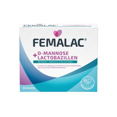 Femalac D-Mannose+Lactobazillen Plv.z.H.e.L.z.E. 10 St Pulver zur Herstellung einer Lösung zum Einnehmen