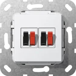 Gira 569303 Lautsprecheranschluss 2f Einsatz Reinweiß