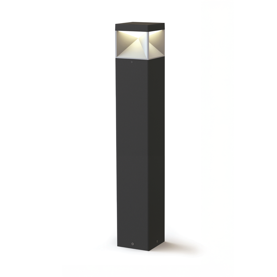 Mobilux LED-Pollerleuchte SQUARELINE POLLER IP65 3000K dunkelgrau 02100105 4251399708039