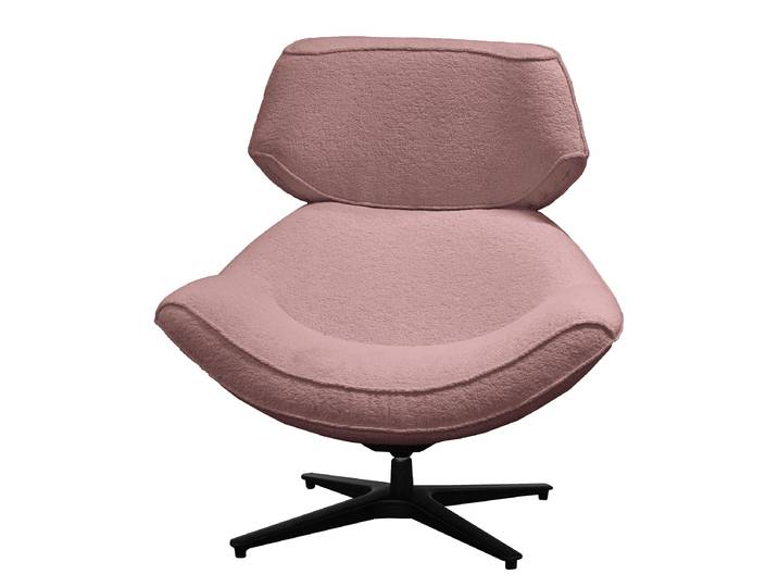 Drehsessel Pink Bouclé Stoff Bodil 98 x 119 x 92cm