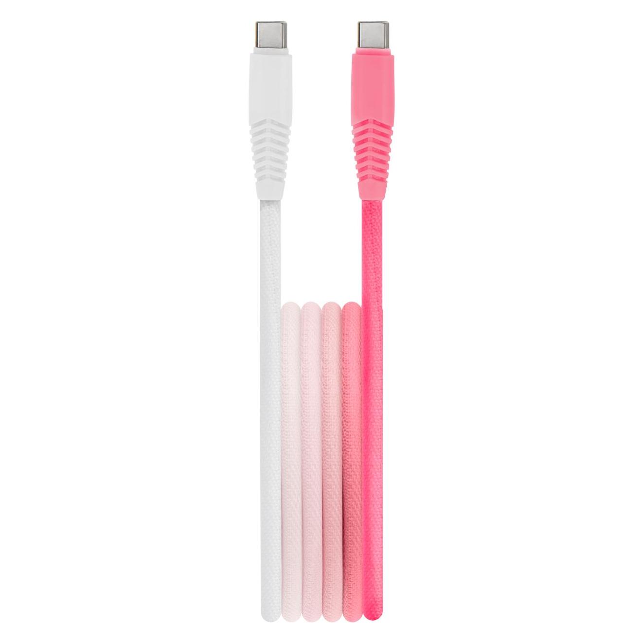 Setty cable USB-C - USB-C 1,5 m 3A KGC-C-1.5320 white-pink gradient (1.50 m, 15 W) (59390842)