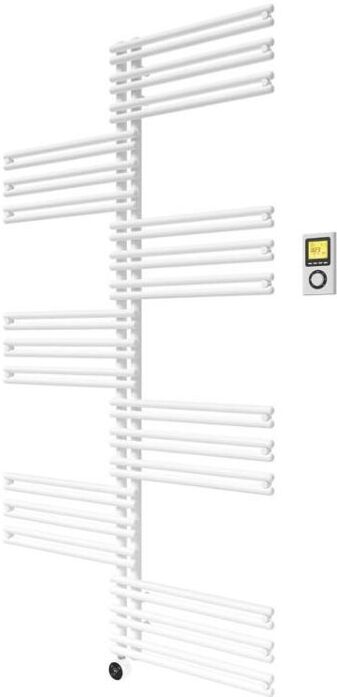 Purmo Figuresse Twist E Elektro-Badheizkörper FLSM011909000N0 BH 1194 mm, BL 910 mm, 600 W, RAL 9016