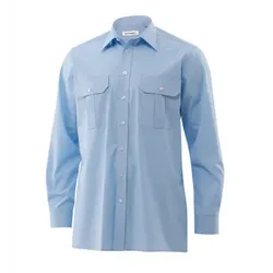 Kümmel Feuerwehr Diensthemd DAVID Ohne Schulterklappen Slim Fit langarm hellblau 35/36