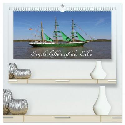 Segelschiffe auf der Elbe (hochwertiger Premium Wandkalender 2026 DIN A2 quer), Kunstdruck in Hochglanz