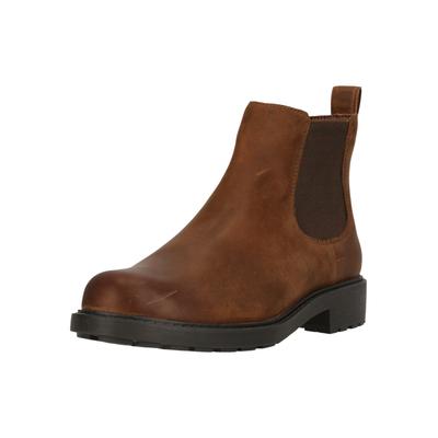 Stiefelette CLARKS "Orinoco2 Lane Brown Snuff", Damen, Gr. 36, braun, Leder, Schuhe Stiefelette, mit elastischen Einsätzen