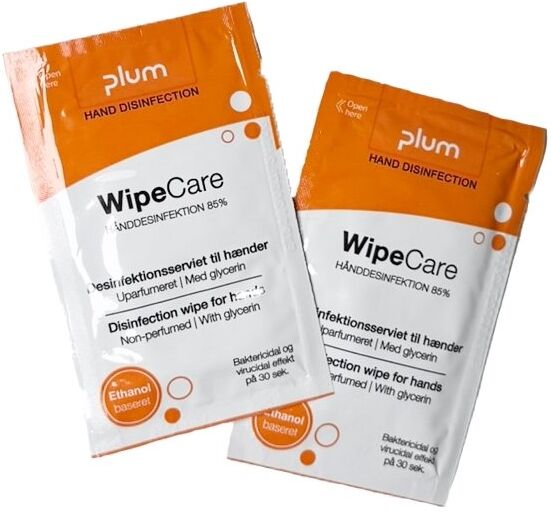 Plum Wipecare Hånddesinfektion 85%   Wipes   80stk