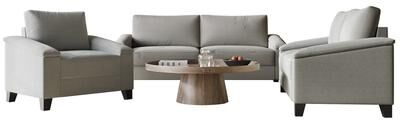 CraftPorch Simple Style Linen Upholstered 3-Piece Living Room Set