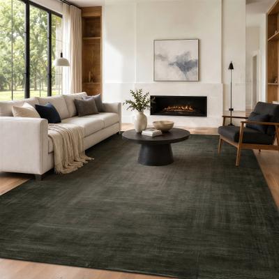World Rug Gallery Vignette Ombre Sage Green Machine Washable Non-Slip Backing Area Rug