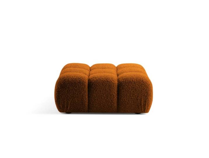 Pouf en bouclé brique
