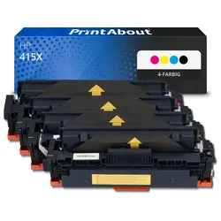 Toner kompatibel mit HP 415X (W2030/31/32/33X) - 4-farbig - Hohe Kapazität - Multipack