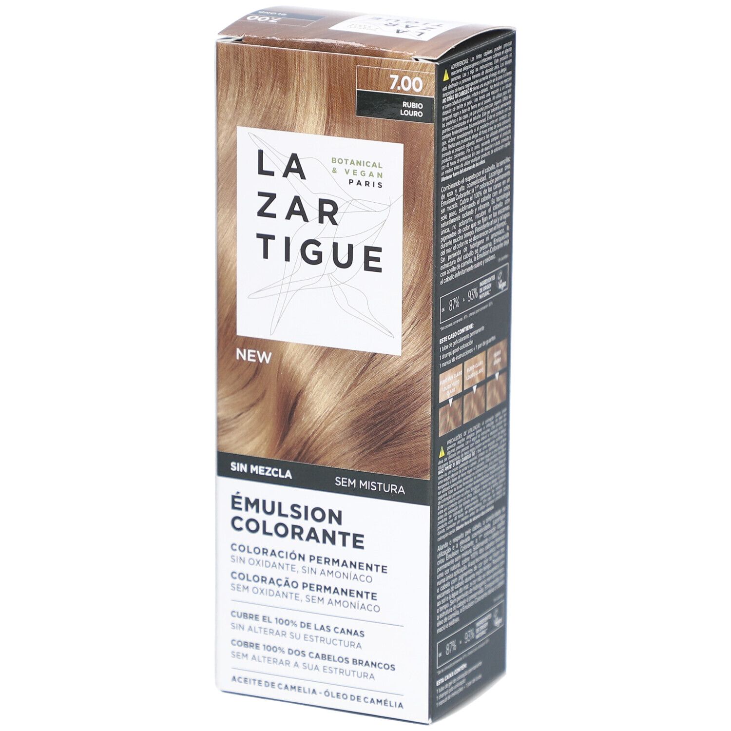 Lazartigue Emulsion Colorante 7.00 Blond 60ml 60 ml Shampoo