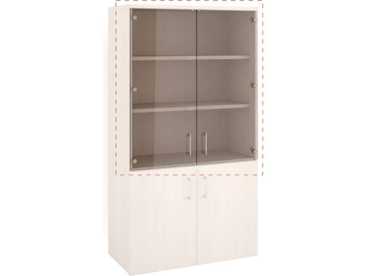 Portes verre ECLA pour bibliothèque haute ECLA L 100 x H 182 cm- lot de 2 - Accessoires pour bibliothèques - Bruneau