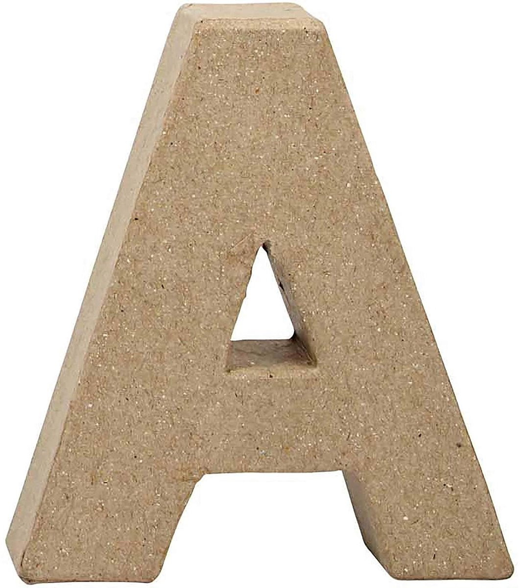 Ambachtelijke Houten Letter A voor Decoratie - 10 cm