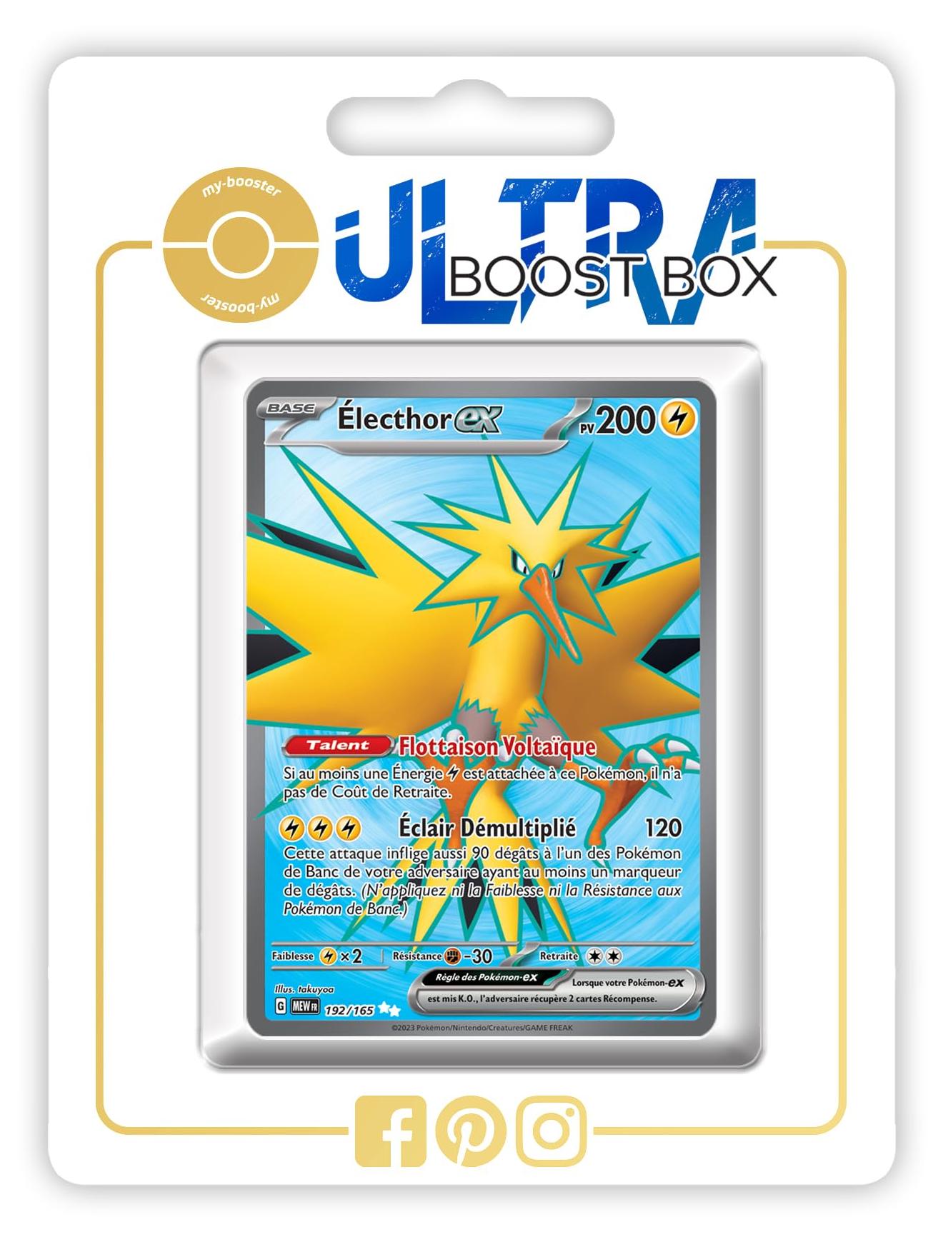 Pokémon-Kartenbox mit 10 französischen Karten, Zapdos ex