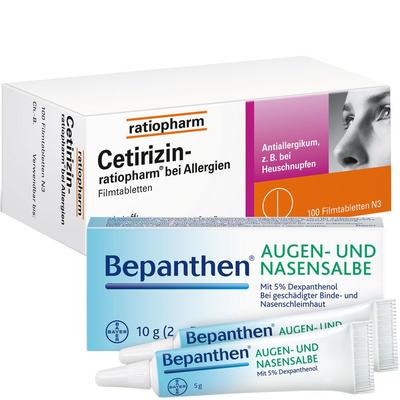Allergie-Set Cetirizin + Bepanthen Augen- und Nasensalbe 1 St Set