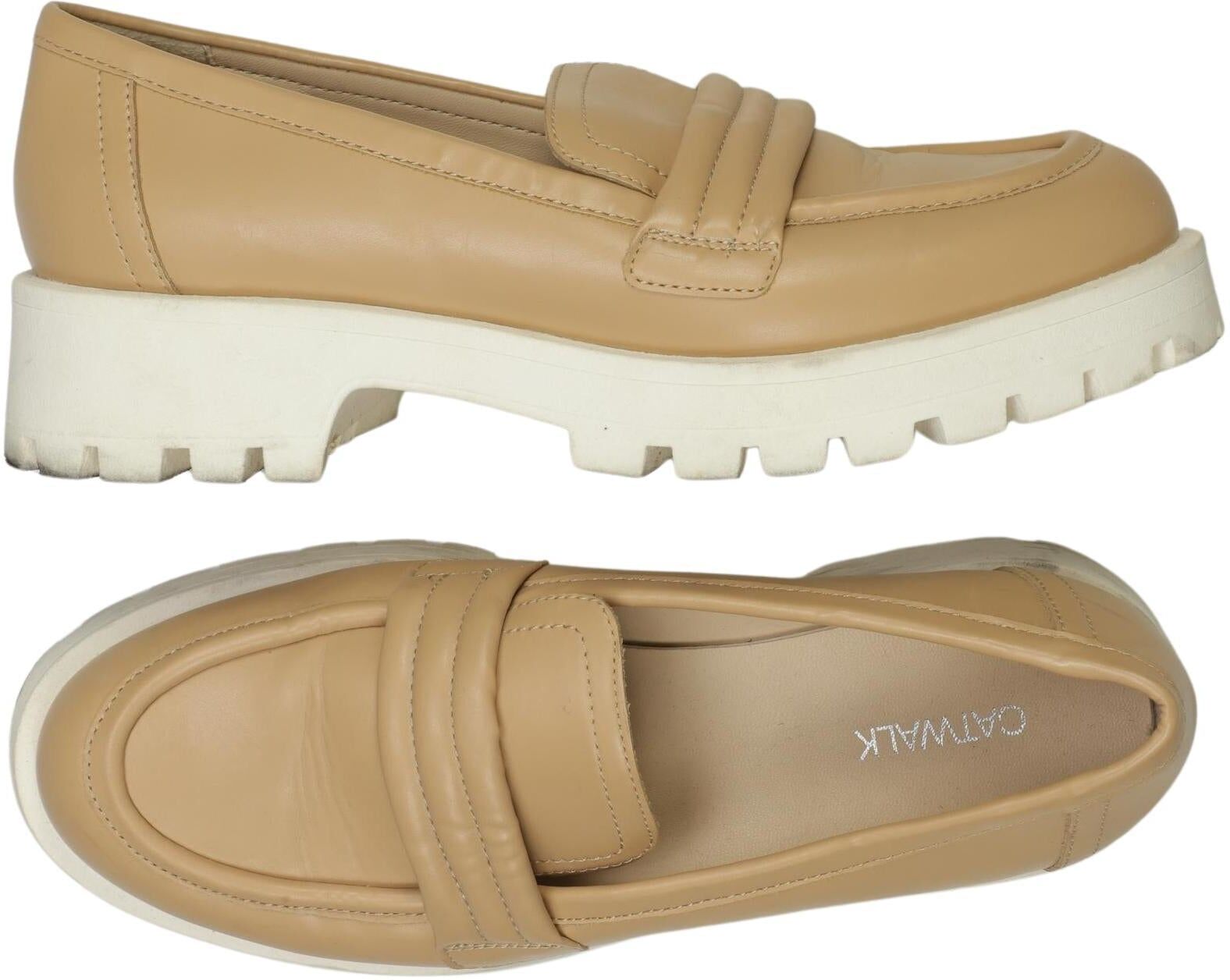 Catwalk Damen Halbschuh, Beige, Gr. EU 39, Kunstleder - Second Hand